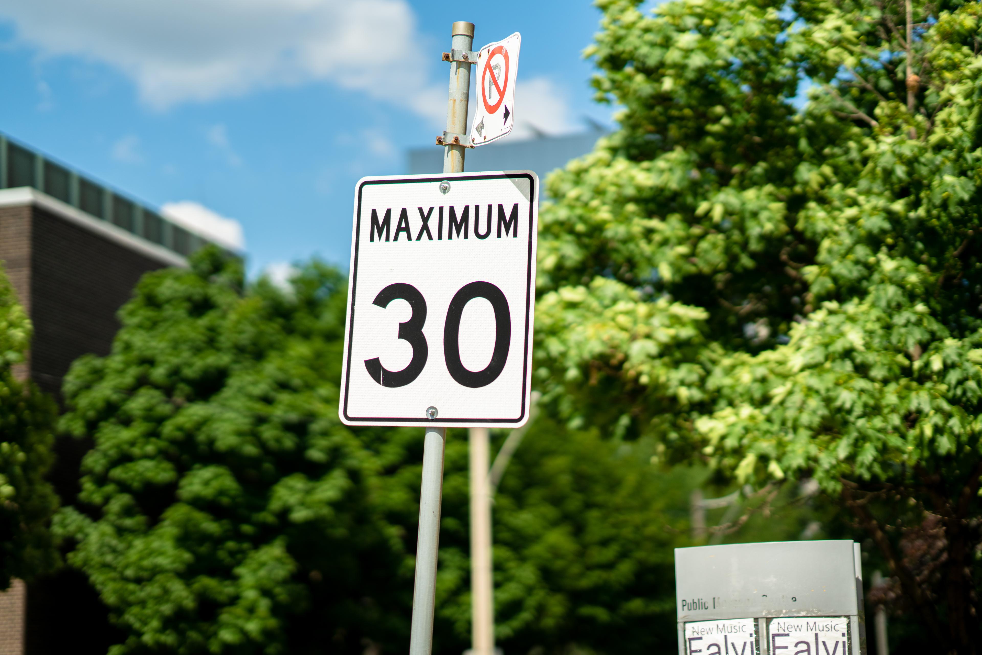 Road sign at UofT campus